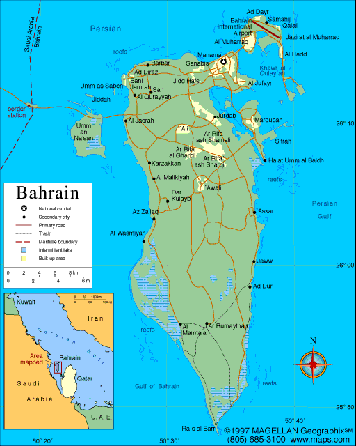 bahrain politican map